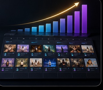 Content scaling visual